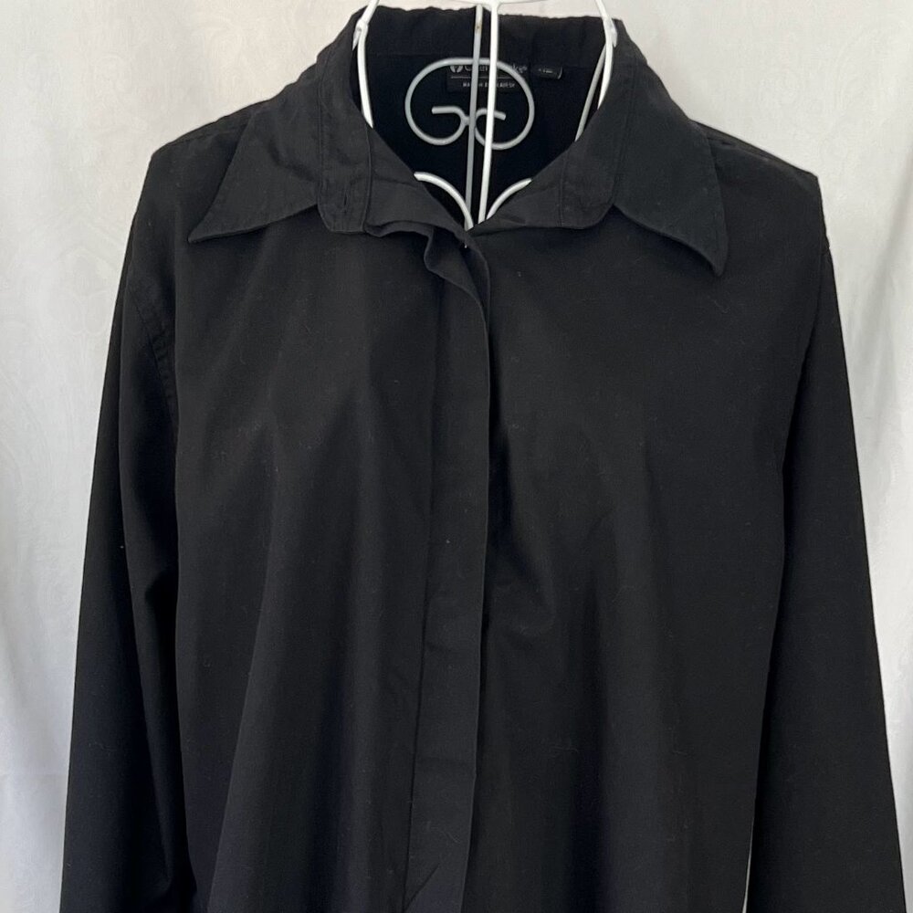 Chefs Work Black Button Down Dress Shirt